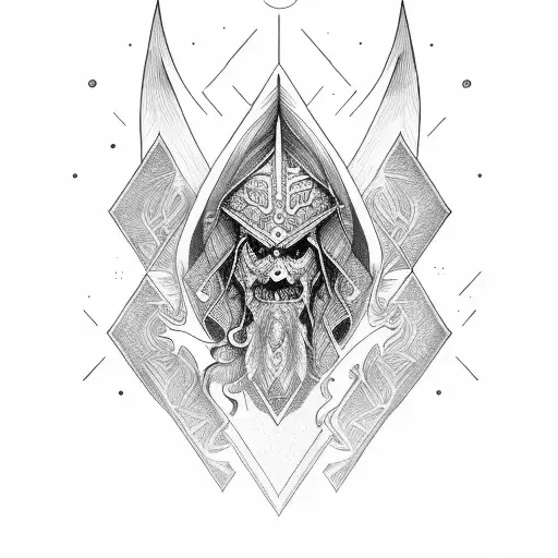 wizard tattoo design idea
