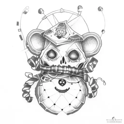 voodoo doll tattoo design idea