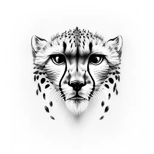 realistic cheetah tattoo