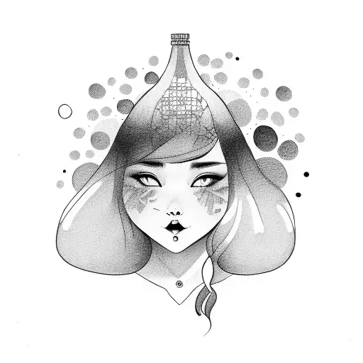 sexy and cute chubby girl tattoo design idea