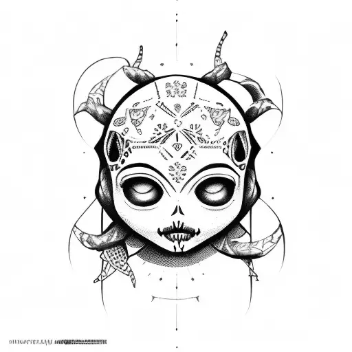 voodoo doll tattoo design idea