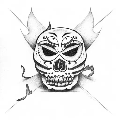 voodoo doll tattoo design idea