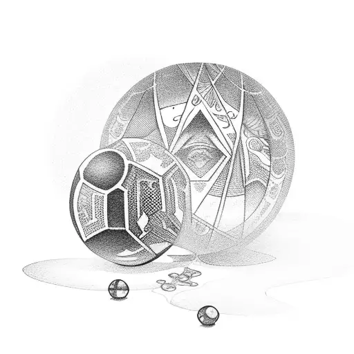 fortune teller with crystal ball tattoo design idea