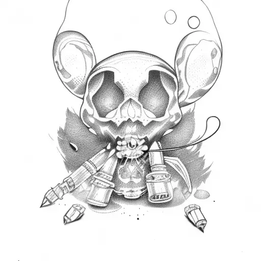voodoo doll tattoo design idea