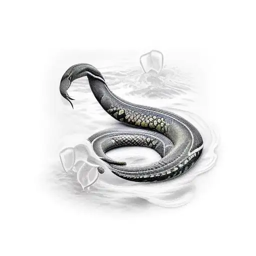 Anaconda tattoo design idea