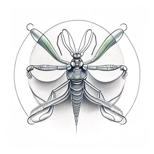 Praying mantis tattoo design idea