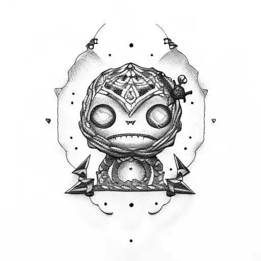 voodoo doll tattoo design idea