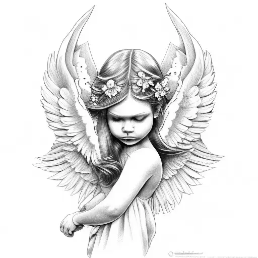 beautiful angel tattoo designs