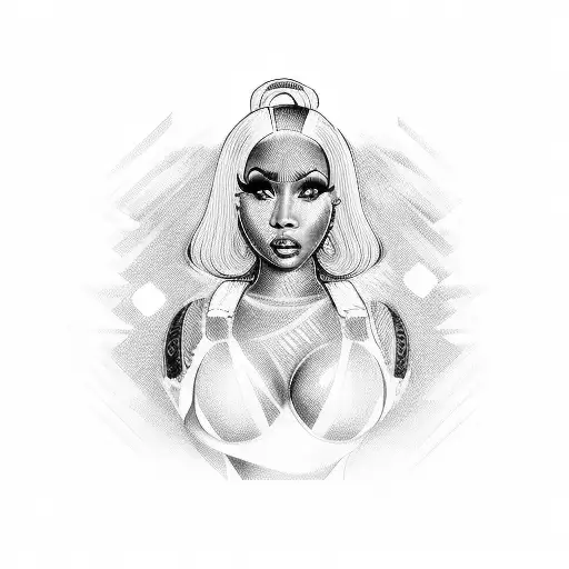 nicki minaj pin-up tattoo design idea