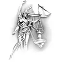 Lady justice tattoo design idea