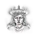 Lady justice tattoo design idea