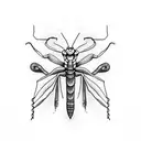 Praying mantis tattoo design idea