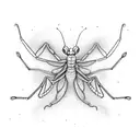 Praying mantis tattoo design idea