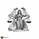 lady justice tattoo design idea