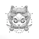 chubby pin-up girl tattoo design idea