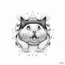 chubby pin-up girl tattoo design idea