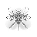 Praying mantis tattoo design idea