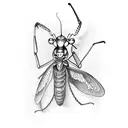 Praying mantis tattoo design idea