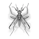 Praying mantis tattoo design idea