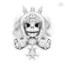 voodoo doll tattoo design idea