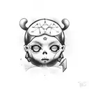 voodoo doll tattoo design idea