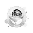 fortune teller with crystal ball tattoo design idea