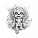 voodoo doll tattoo design idea