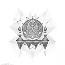 fortune teller with crystal ball tattoo design idea