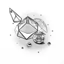 fortune teller with crystal ball tattoo design idea