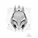 African mask tattoo design idea