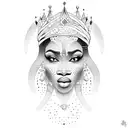 beautiful African queen tattoo design idea