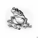 frog smoking pipe tattoo design idea