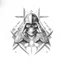 christian soldier tattoo design idea
