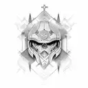 christian soldier tattoo design idea