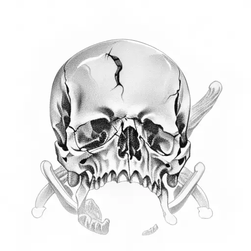 the grim reaper, 5 skulls and 2 roses  tattoo design idea