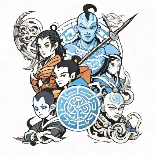 Avatar last air bender and family  tattoo design idea