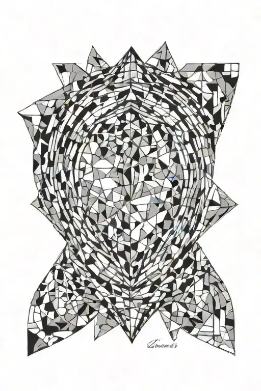 heart made of glass, mind made of stone archway wrapped tattoo design idea