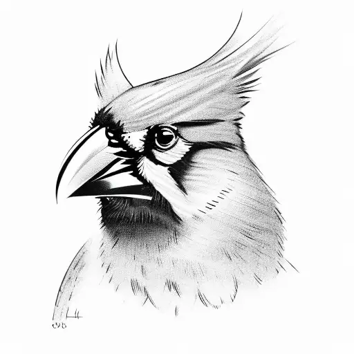 Cardinal tattoo design idea
