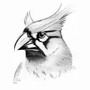 Cardinal tattoo design idea