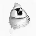 Cardinal tattoo design idea