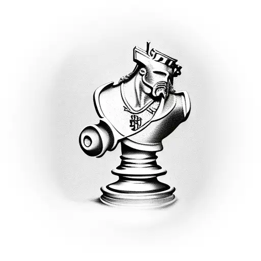 chess piece bishop tattoo design idea