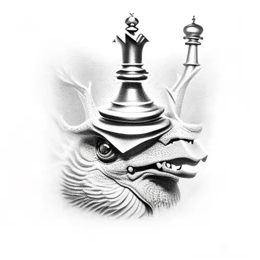 bishop chess piece tattoo design idea