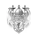 queen chess piece tattoo design idea