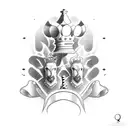 queen chess piece tattoo design idea