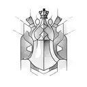 queen chess piece tattoo design idea