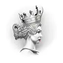 queen chess piece tattoo design idea