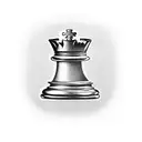 queen chess piece tattoo design idea