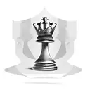 queen chess piece tattoo design idea