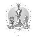 queen chess piece tattoo design idea