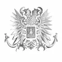 polish flag and crest tattoo design idea